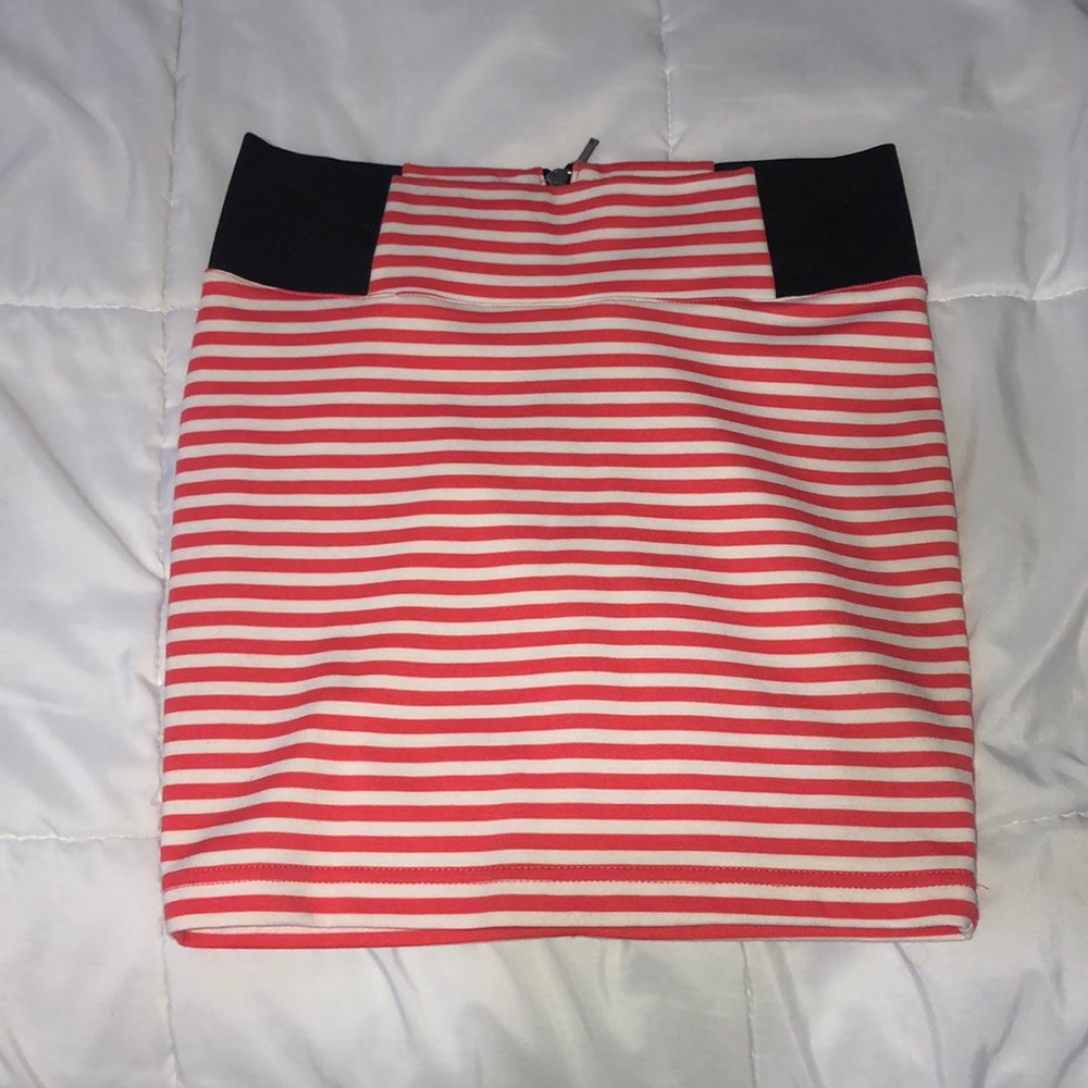 Striped pencil skirt